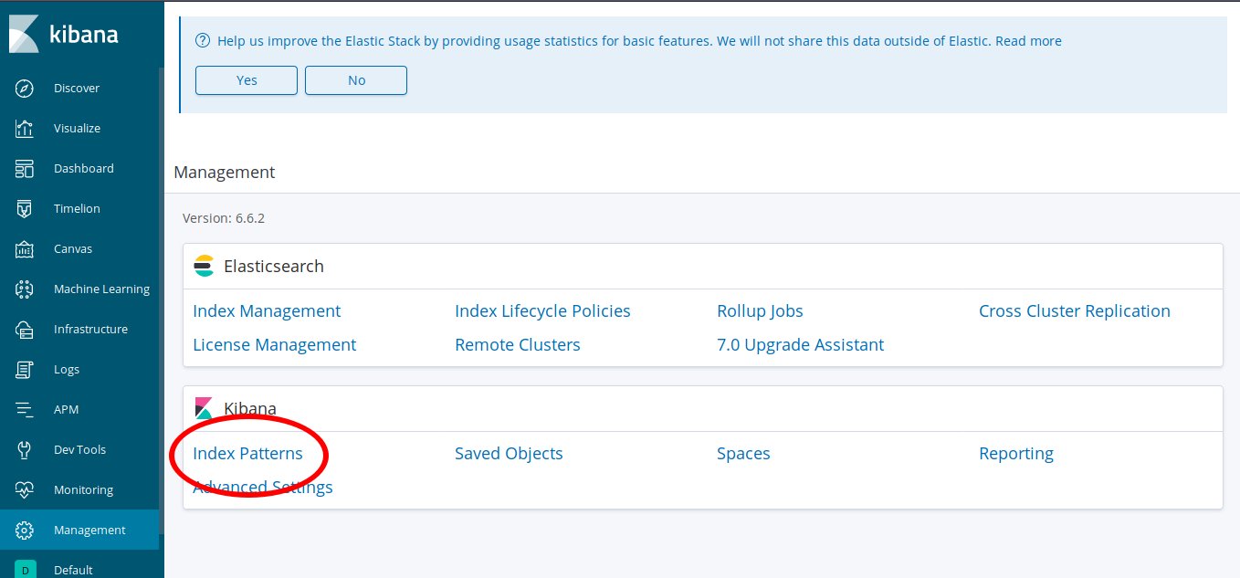 Kibana 6 Management